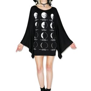 Killstar Lunar Kimono Top Mini Dress M Medium